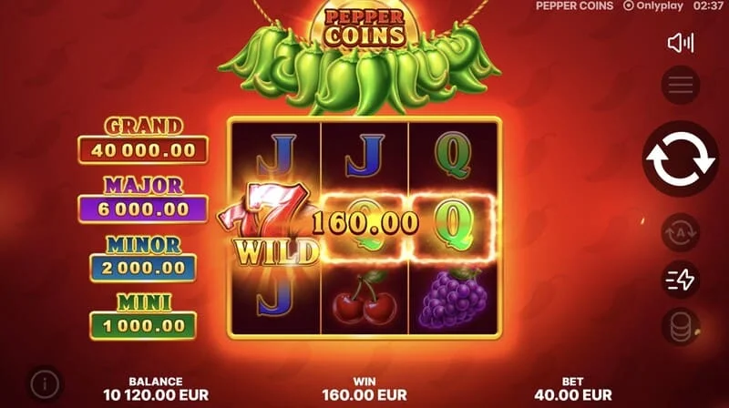 Pepper Coins – Wild un laimīgā kombinācija